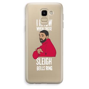 CaseCompany Sleigh Bells Ring: Samsung Galaxy J6 (2018) Transparant Hoesje