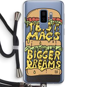 CaseCompany Big Macs Bigger Dreams: Samsung Galaxy S9 Plus Transparant Hoesje met koord