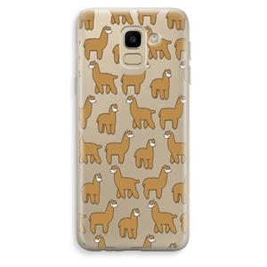 CaseCompany Alpacas: Samsung Galaxy J6 (2018) Transparant Hoesje
