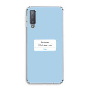 CaseCompany Reminder: Samsung Galaxy A7 (2018) Transparant Hoesje