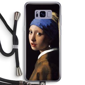 CaseCompany The Pearl Earring: Samsung Galaxy S8 Plus Transparant Hoesje met koord