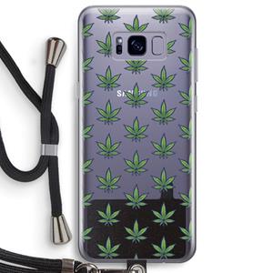 CaseCompany Weed: Samsung Galaxy S8 Plus Transparant Hoesje met koord