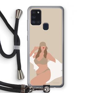 CaseCompany One of a kind: Samsung Galaxy A21s Transparant Hoesje met koord