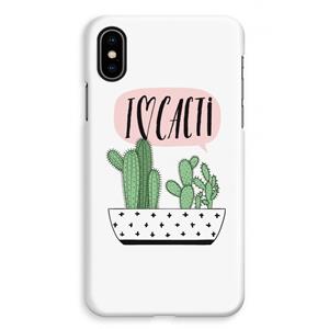 CaseCompany I love cacti: iPhone XS Max Volledig Geprint Hoesje