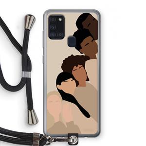 CaseCompany Sweet creatures: Samsung Galaxy A21s Transparant Hoesje met koord