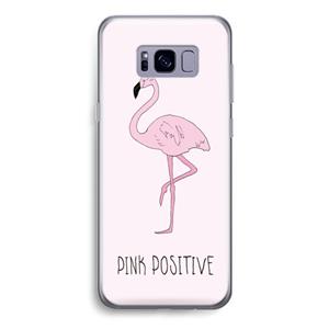 CaseCompany Pink positive: Samsung Galaxy S8 Transparant Hoesje