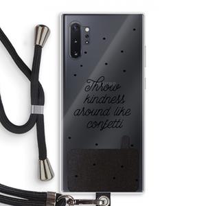 CaseCompany Confetti: Samsung Galaxy Note 10 Plus Transparant Hoesje met koord