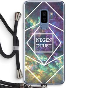 CaseCompany Negenduust ruimte: Samsung Galaxy S9 Plus Transparant Hoesje met koord