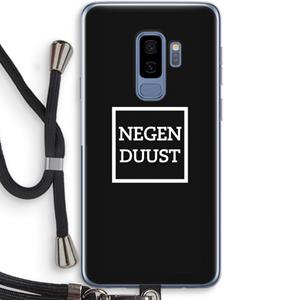 CaseCompany Negenduust black: Samsung Galaxy S9 Plus Transparant Hoesje met koord