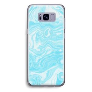 CaseCompany Waterverf blauw: Samsung Galaxy S8 Transparant Hoesje