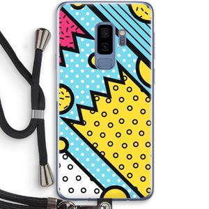 CaseCompany Pop Art #1: Samsung Galaxy S9 Plus Transparant Hoesje met koord