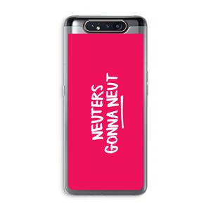CaseCompany Neuters (roze): Samsung Galaxy A80 Transparant Hoesje