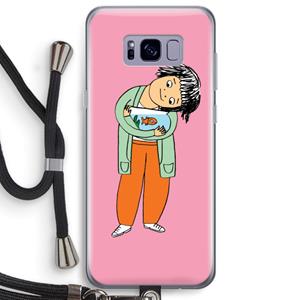 CaseCompany Visknuffel: Samsung Galaxy S8 Plus Transparant Hoesje met koord