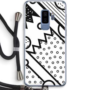 CaseCompany Pop Art #4: Samsung Galaxy S9 Plus Transparant Hoesje met koord