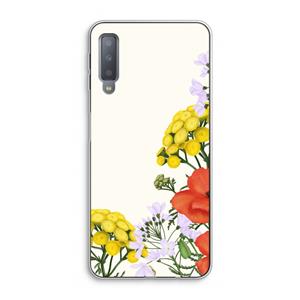 CaseCompany Wilde bloemen: Samsung Galaxy A7 (2018) Transparant Hoesje