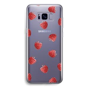 CaseCompany Framboosjes: Samsung Galaxy S8 Transparant Hoesje