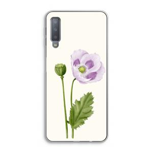 CaseCompany Purple poppy: Samsung Galaxy A7 (2018) Transparant Hoesje