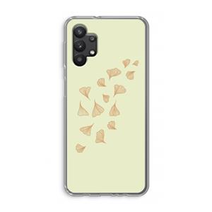 CaseCompany Falling Leaves: Samsung Galaxy A32 5G Transparant Hoesje