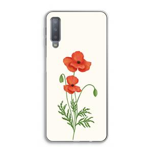 CaseCompany Red poppy: Samsung Galaxy A7 (2018) Transparant Hoesje