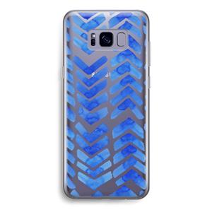CaseCompany Blauwe pijlen: Samsung Galaxy S8 Transparant Hoesje