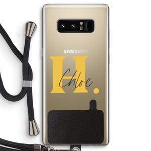 CaseCompany Amber Script: Samsung Galaxy Note 8 Transparant Hoesje met koord