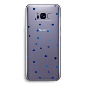 CaseCompany Blauwe stippen: Samsung Galaxy S8 Transparant Hoesje