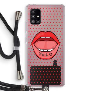 CaseCompany Yolo Denise: Samsung Galaxy A51 5G Transparant Hoesje met koord