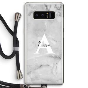 CaseCompany Ivory Marble: Samsung Galaxy Note 8 Transparant Hoesje met koord
