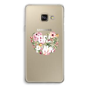 CaseCompany GRL PWR Flower: Samsung Galaxy A3 (2016) Transparant Hoesje