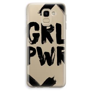 CaseCompany Girl Power #2: Samsung Galaxy J6 (2018) Transparant Hoesje