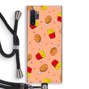 CaseCompany Chicken 'n Fries: Samsung Galaxy Note 10 Plus Transparant Hoesje met koord