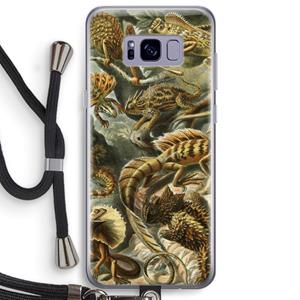 CaseCompany Haeckel Lacertilia: Samsung Galaxy S8 Plus Transparant Hoesje met koord