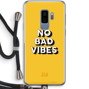 CaseCompany No Bad Vibes: Samsung Galaxy S9 Plus Transparant Hoesje met koord
