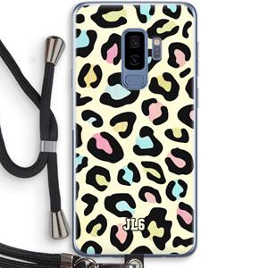 CaseCompany Leopard pattern: Samsung Galaxy S9 Plus Transparant Hoesje met koord