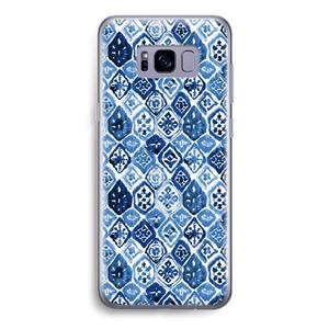 CaseCompany Blauw motief: Samsung Galaxy S8 Transparant Hoesje