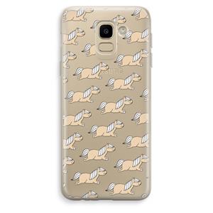CaseCompany Ponys: Samsung Galaxy J6 (2018) Transparant Hoesje