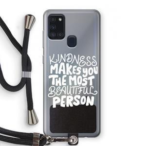 CaseCompany The prettiest: Samsung Galaxy A21s Transparant Hoesje met koord