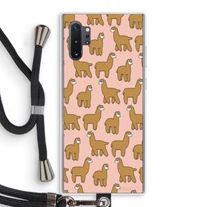 CaseCompany Alpacas: Samsung Galaxy Note 10 Plus Transparant Hoesje met koord