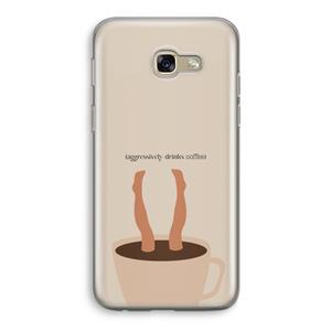 CaseCompany Aggressively drinks coffee: Samsung Galaxy A5 (2017) Transparant Hoesje