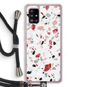 CaseCompany Terrazzo N°12: Samsung Galaxy A51 5G Transparant Hoesje met koord