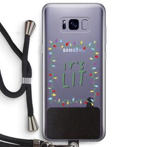 CaseCompany It's Lit: Samsung Galaxy S8 Plus Transparant Hoesje met koord