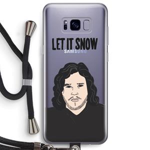 CaseCompany Let It Snow: Samsung Galaxy S8 Plus Transparant Hoesje met koord