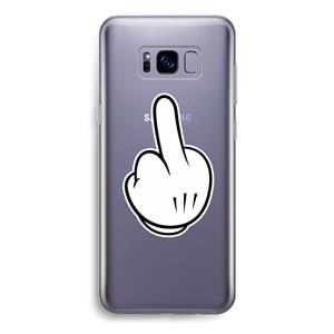 CaseCompany Middle finger white: Samsung Galaxy S8 Transparant Hoesje