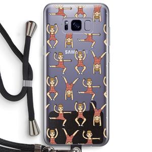 CaseCompany Gymboys: Samsung Galaxy S8 Plus Transparant Hoesje met koord