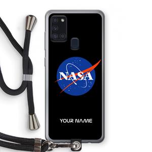 CaseCompany NASA: Samsung Galaxy A21s Transparant Hoesje met koord