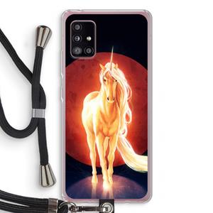 CaseCompany Last Unicorn: Samsung Galaxy A51 5G Transparant Hoesje met koord