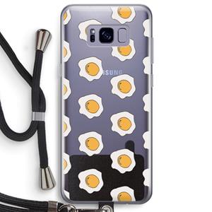 CaseCompany Bacon to my eggs #1: Samsung Galaxy S8 Plus Transparant Hoesje met koord