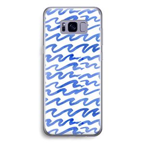 CaseCompany Blauwe golven: Samsung Galaxy S8 Transparant Hoesje