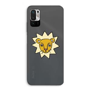 CaseCompany Kleine leeuw: Xiaomi Redmi Note 10 5G Transparant Hoesje