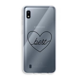CaseCompany Best heart black: Samsung Galaxy A10 Transparant Hoesje